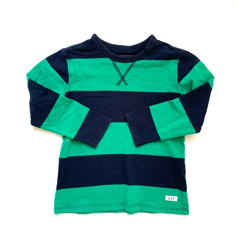 GAP Toddler Boy Striped Crewneck Tee